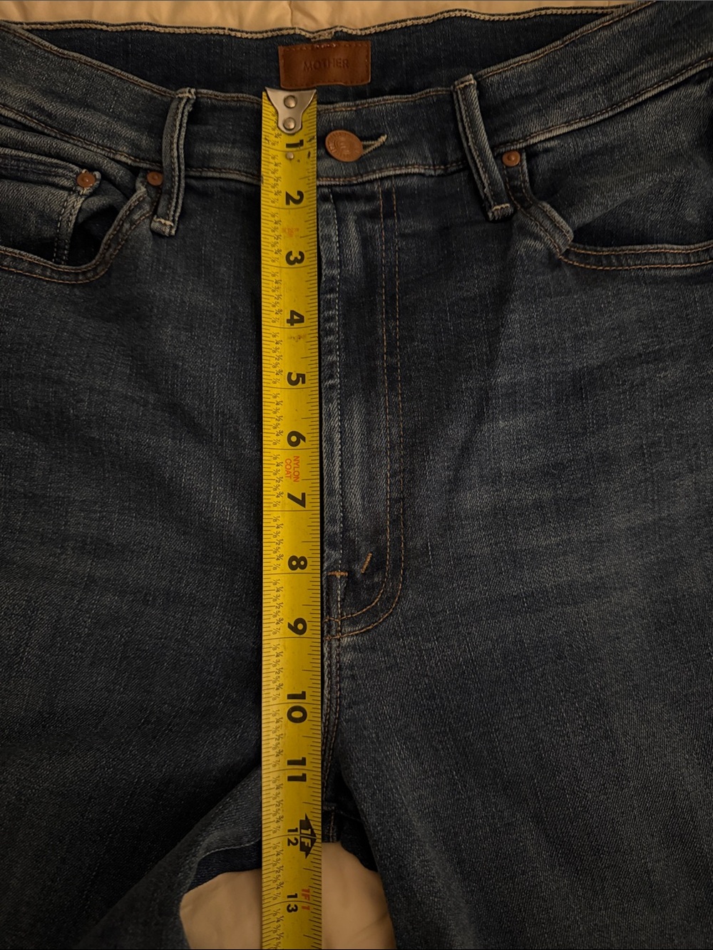 MOTHER Women's Dark Blue Flare Jeans - Picture 6 of 6